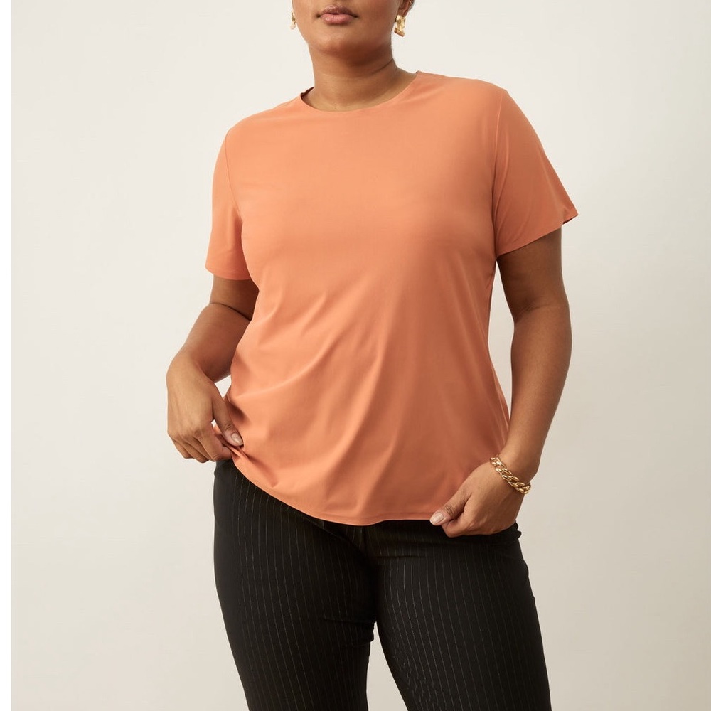 ADAY Made It T-Shirt in Papaya Orange Sz S